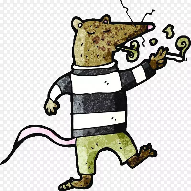 老鼠卡通摄影版税-免费吸烟的老鼠