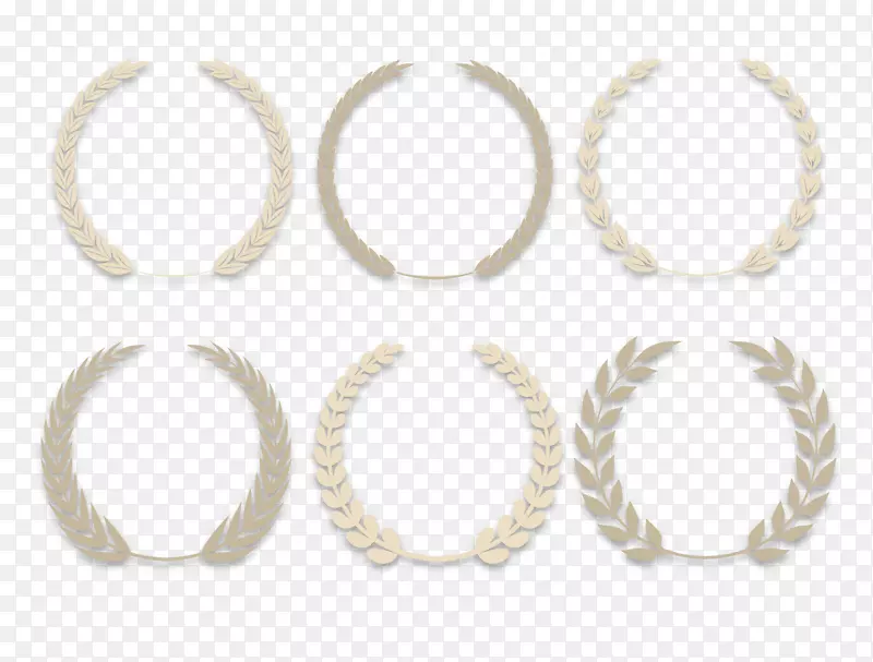 金属材料白色简单典雅的小麦花环