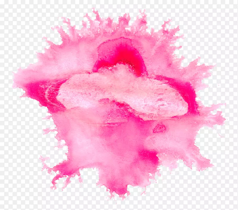 水彩画粉红-油漆质地PNG照片