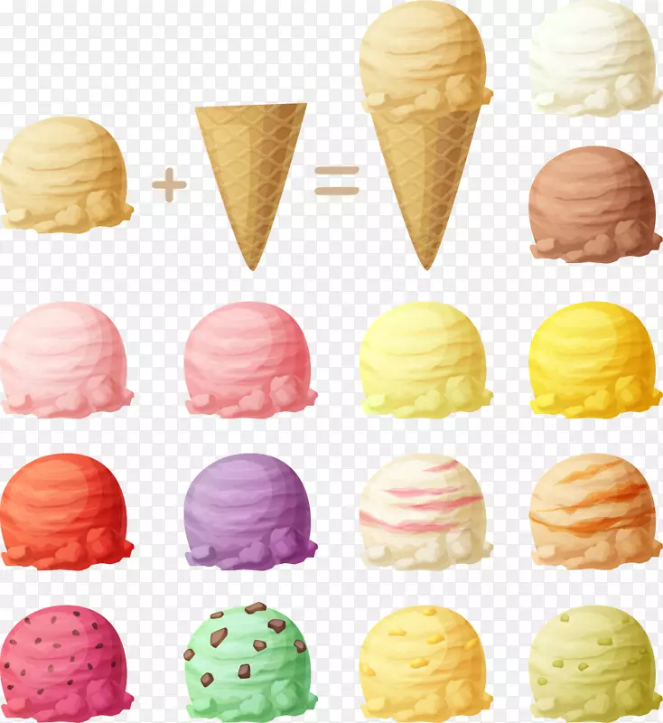 冰淇淋圆锥巧克力冰淇淋华夫饼冰淇淋