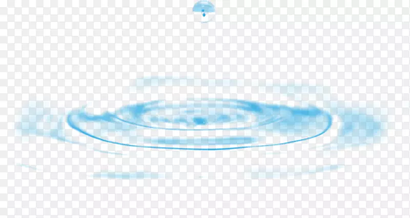 蓝色圆形图案-透明水波