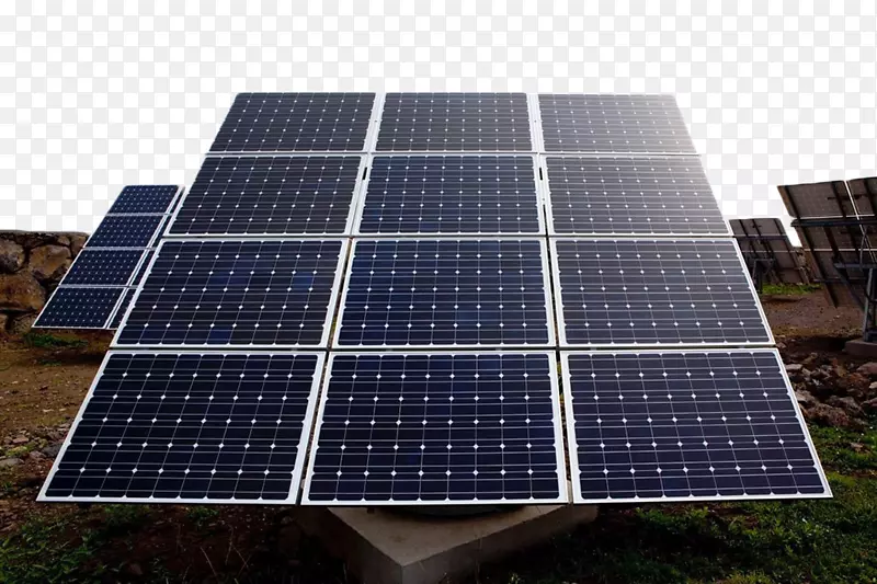 太阳能电池板光伏发电太阳能电池板下的阳光