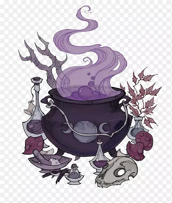 巫术绘画插图巫术汤