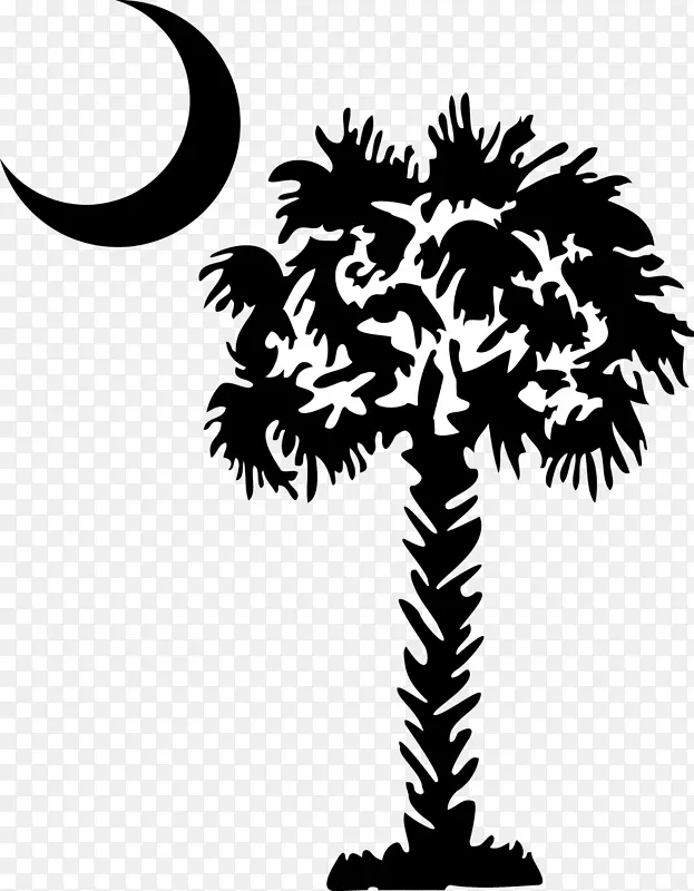 南卡罗来纳州棕榈旗剪贴画-卡罗莱纳剪贴画