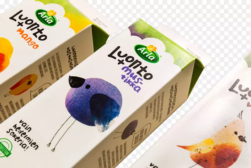 品牌酸奶创意包装和标签.蓝莓风味酸奶包装