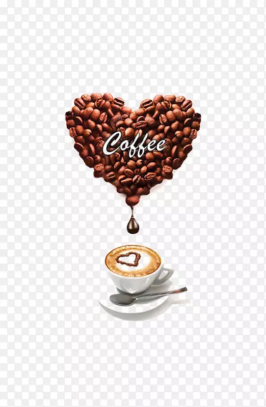 咖啡厅-心形咖啡豆
