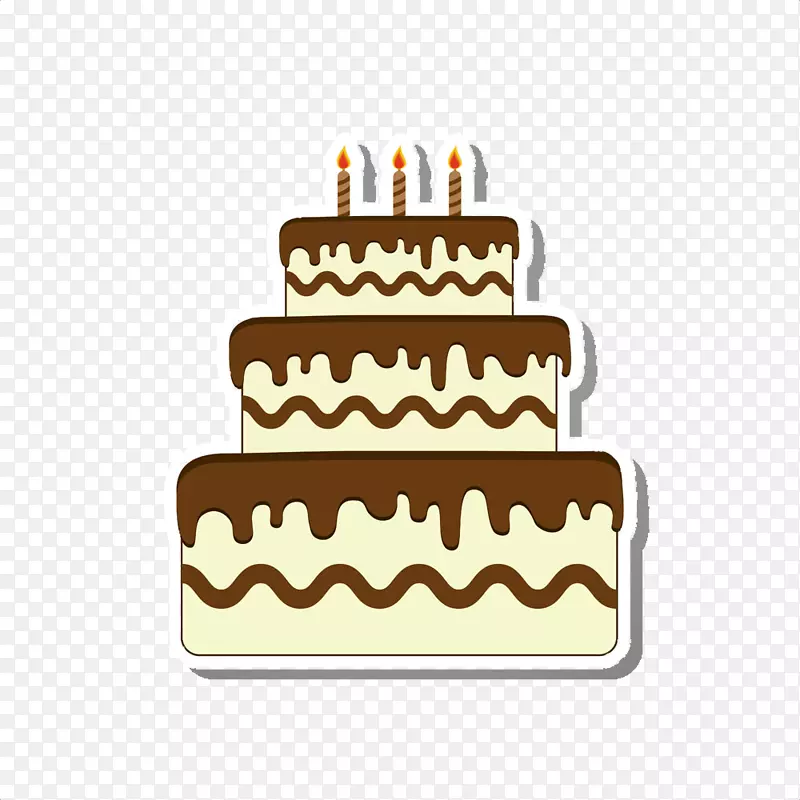 生日蛋糕巧克力蛋糕层蛋糕水果蛋糕巧克力蛋糕生日蜡烛卡通蛋糕