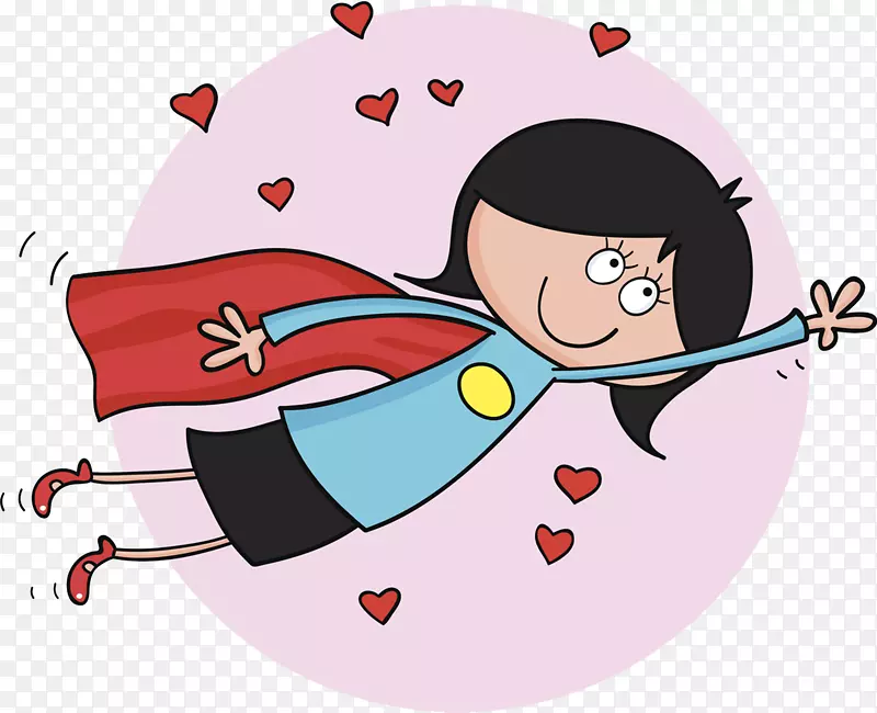 超人画超级英雄插图-儿童超人梦想插画