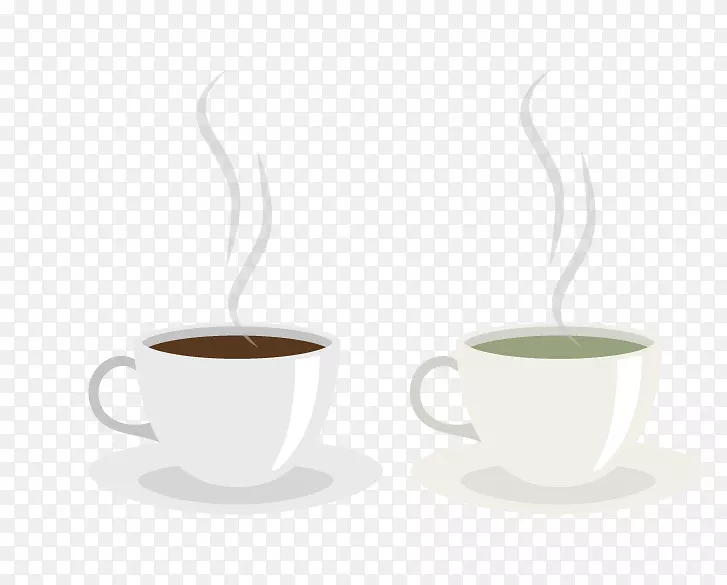白咖啡杯陶瓷咖啡厅-绿茶