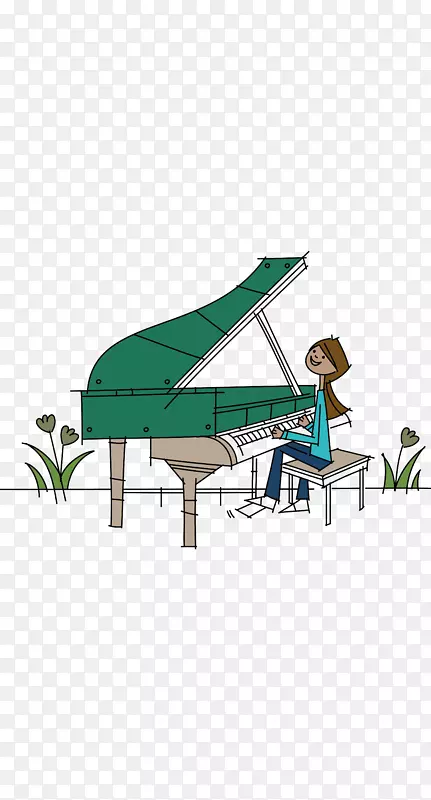 卡通钢琴-卡通是弹钢琴老师。