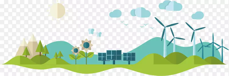 自然环境可再生能源可持续性材料场视图