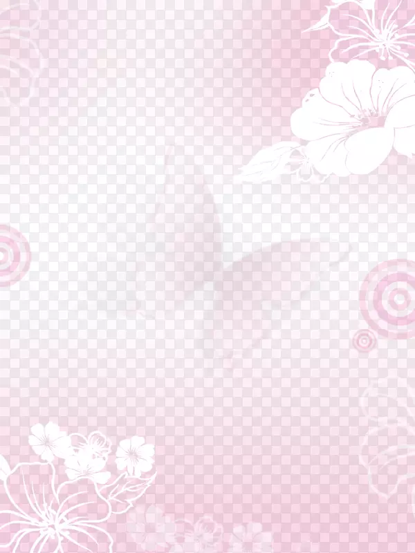 纺织花瓣心型-粉红色蝴蝶