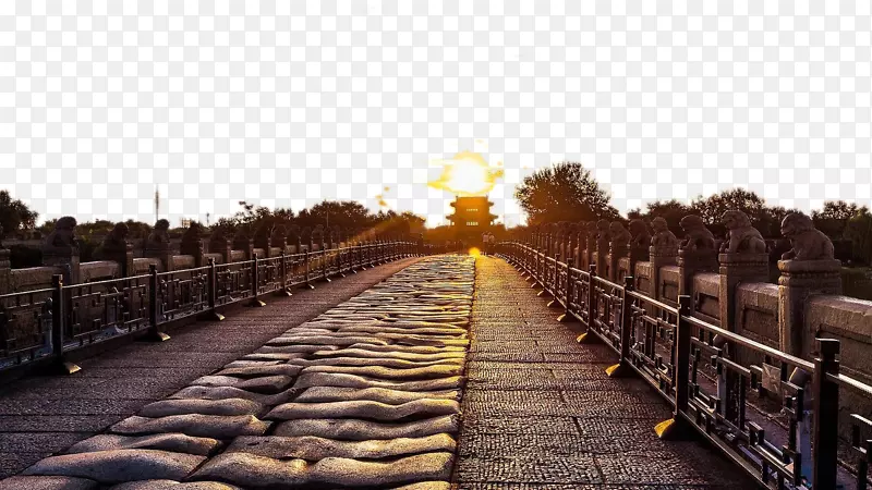 马可波罗桥旅游景点-马可波罗桥清晨日出2