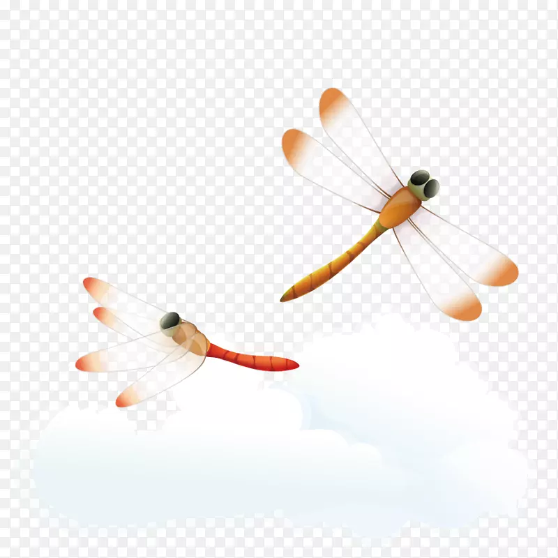 天空计算机插图-飞行蜻蜓