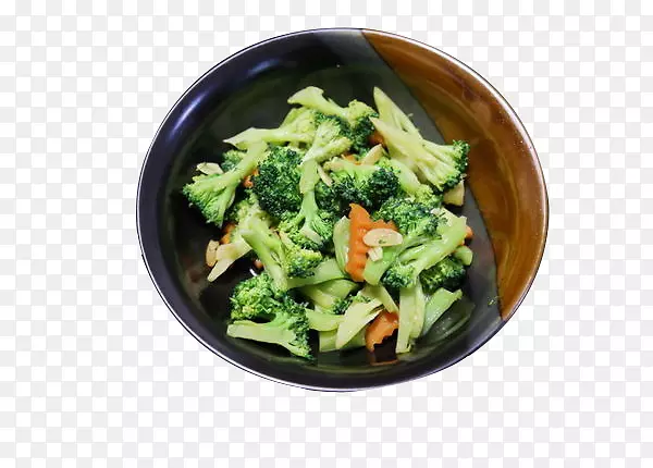 花椰菜油炸花椰菜菜素食-家庭烹饪油炸花椰菜