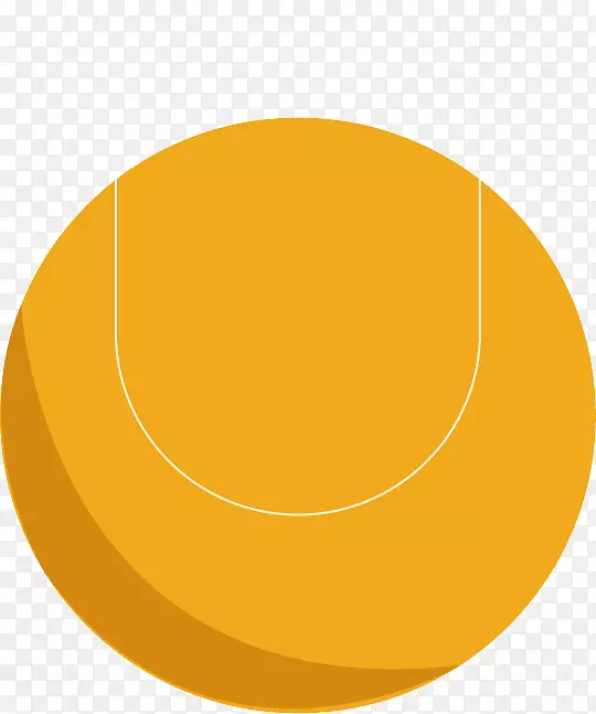 圆角黄色材料网球图案