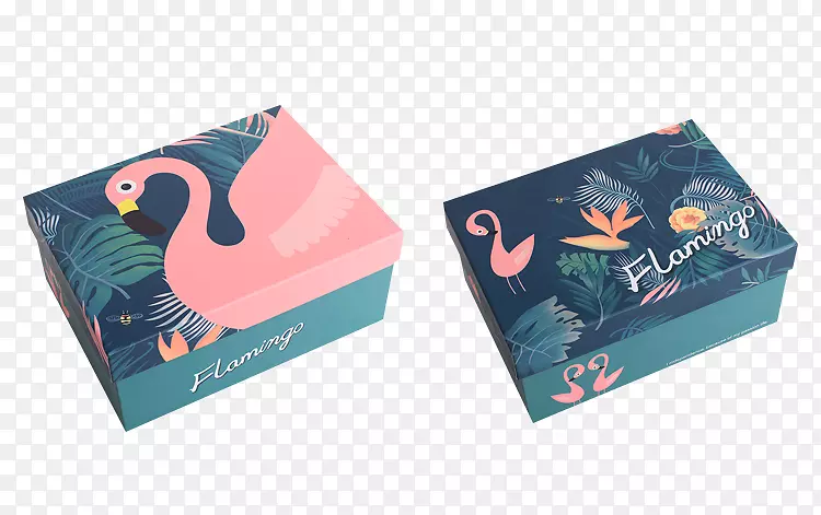 盒包装和标签礼品淘宝-火烈鸟图案盒材料
