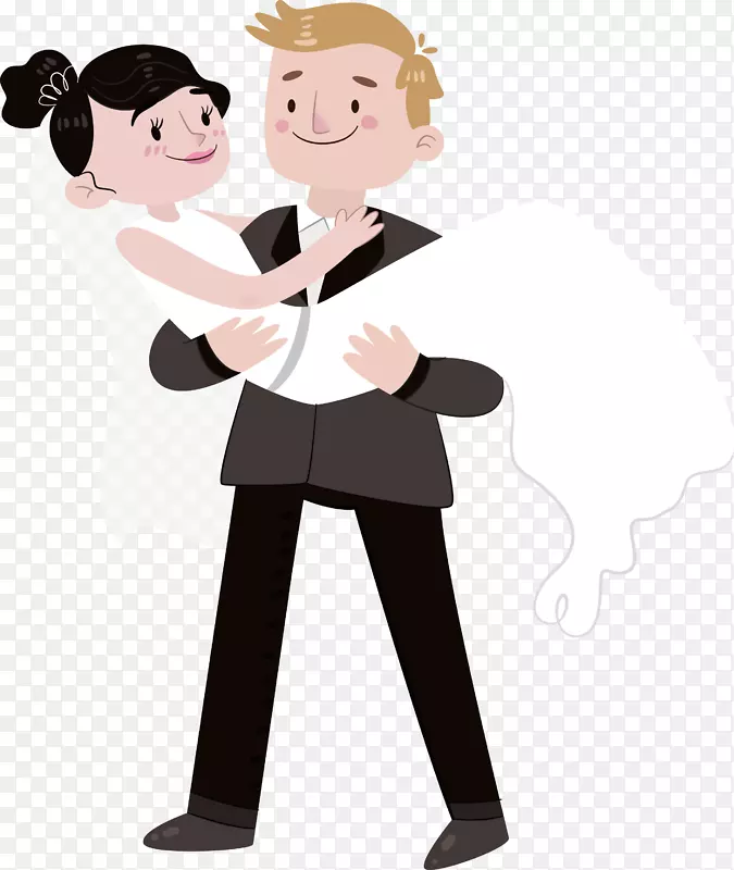 婚礼邀请插画-新娘公主拥抱