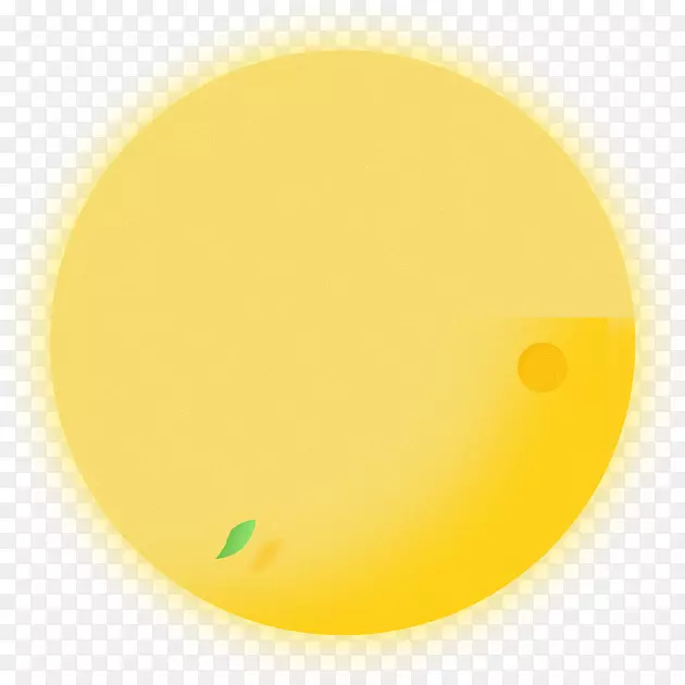 黄色圆材质字体-黄月