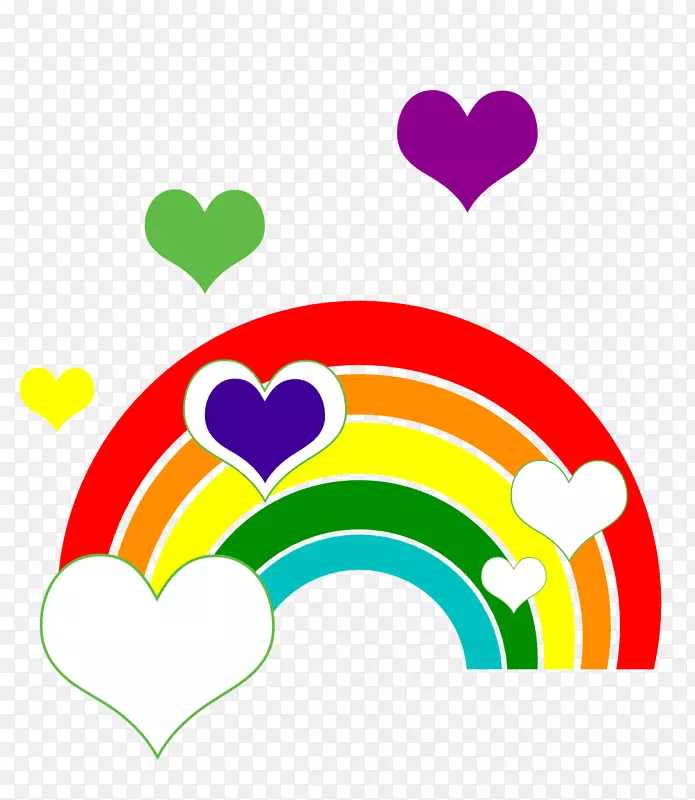 两性平等可伸缩图形剪贴画-彩虹