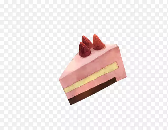 冷冻甜点草莓覆盆子蛋糕