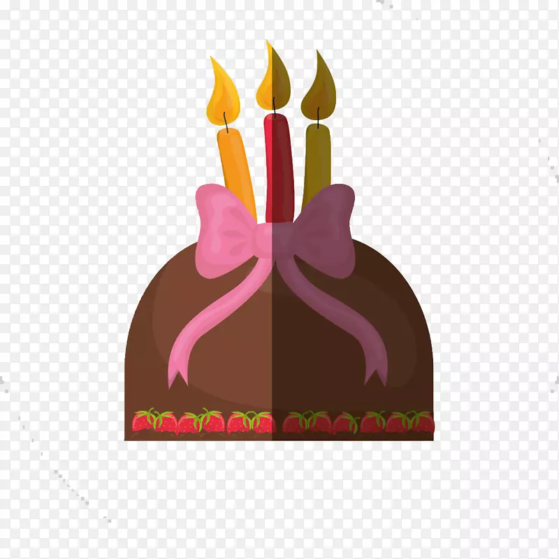 生日蛋糕巧克力蛋糕明胶甜点牛奶短蛋糕-蝴蝶结草莓蛋糕