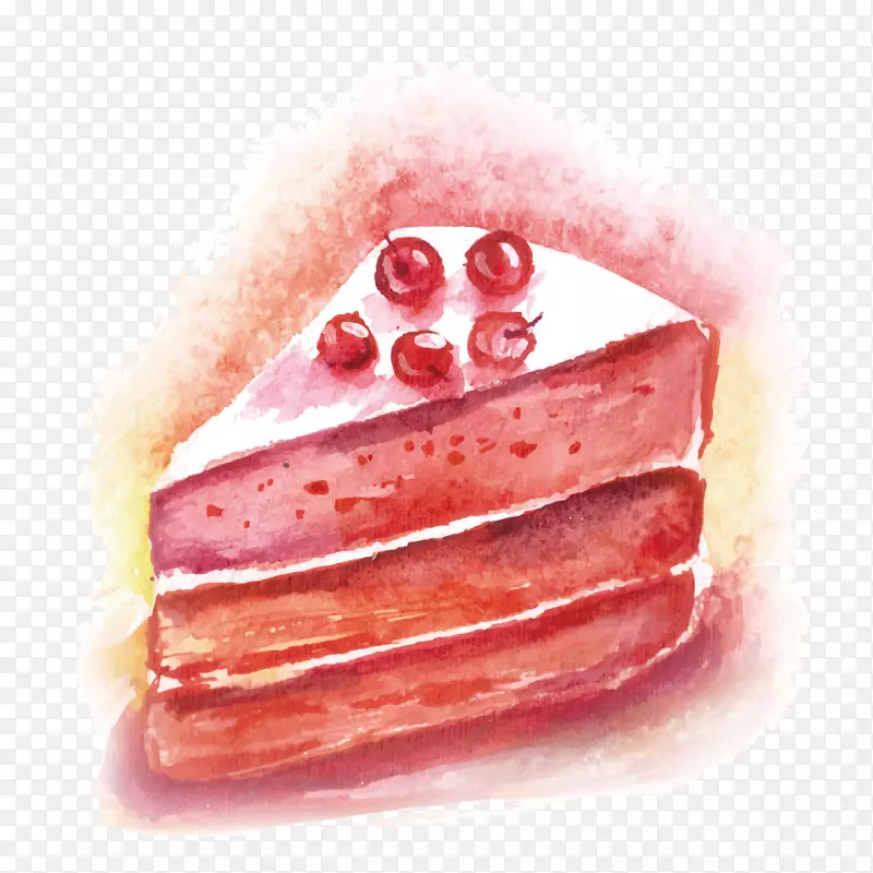 托尔特生日蛋糕-手绘草莓蛋糕美食材料