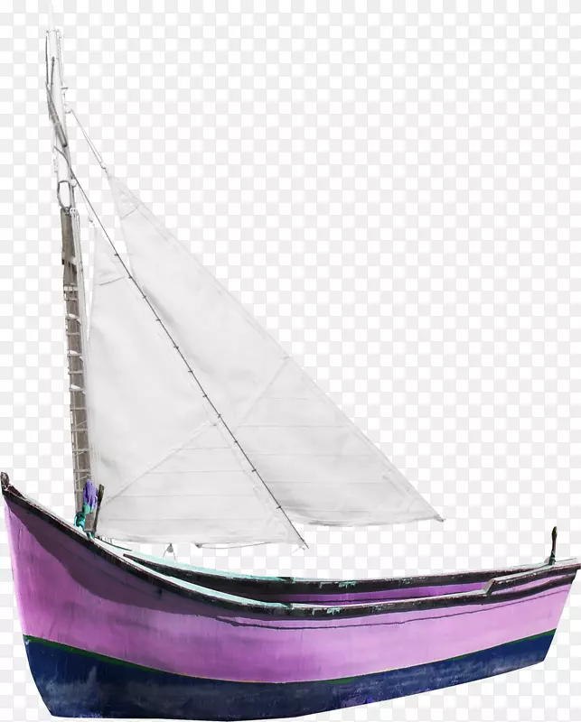 帆船-漂亮的紫色帆船