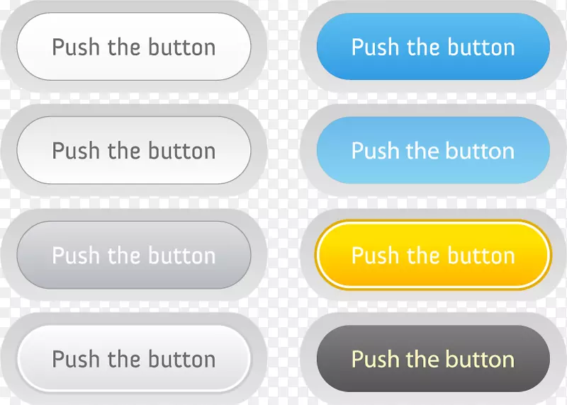 按钮用户界面设计器-用户界面按钮集合不同的状态