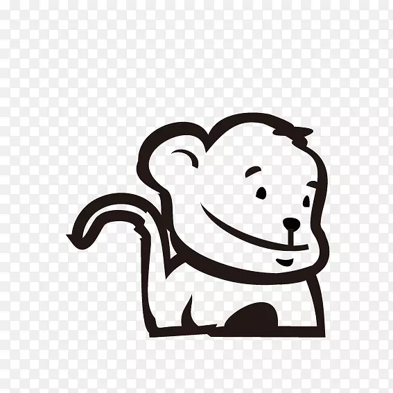 徽标猴-黑白猴子