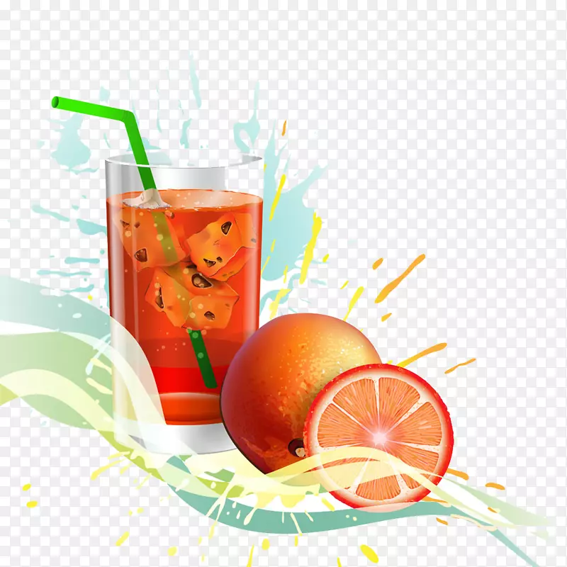 橙汁鸡尾酒冰沙苹果汁-美味的橙汁
