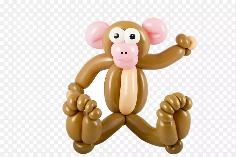 气球猴子摄影插图-创意猴子