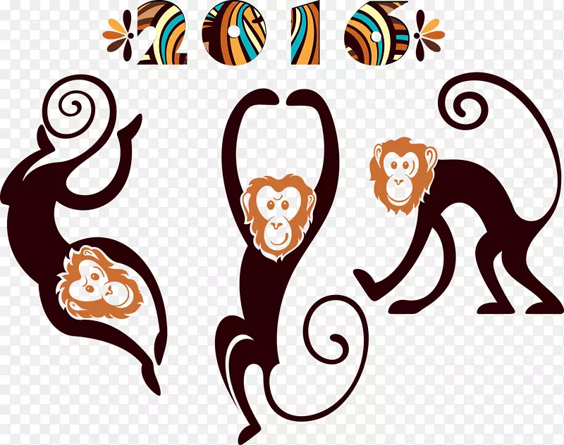 黑猩猩猴子插图-猴子创意