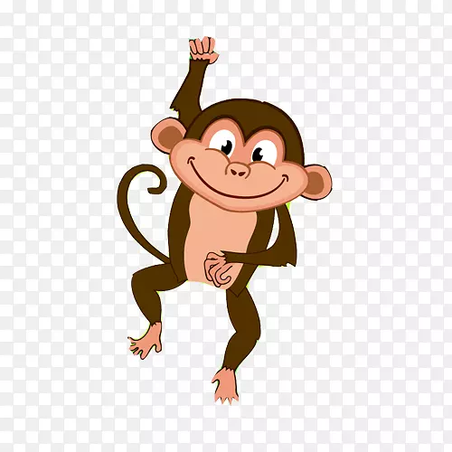 猴子剪贴画-卡通猴子创意形象