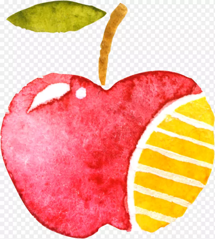 苹果画手绘红苹果