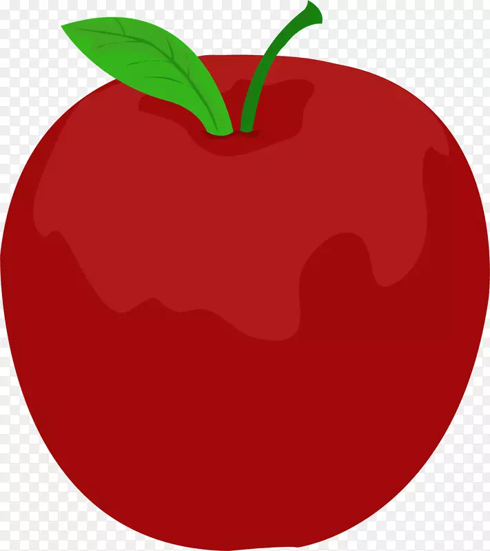 苹果插图-漆红苹果