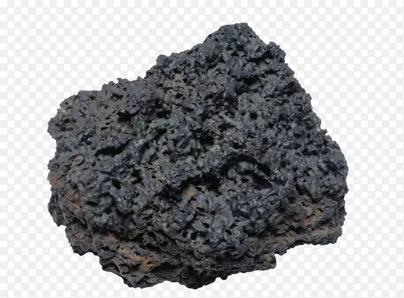 火山岩火山-装饰图案黑色石坑