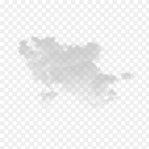 卡通动画-白云漂浮在空中