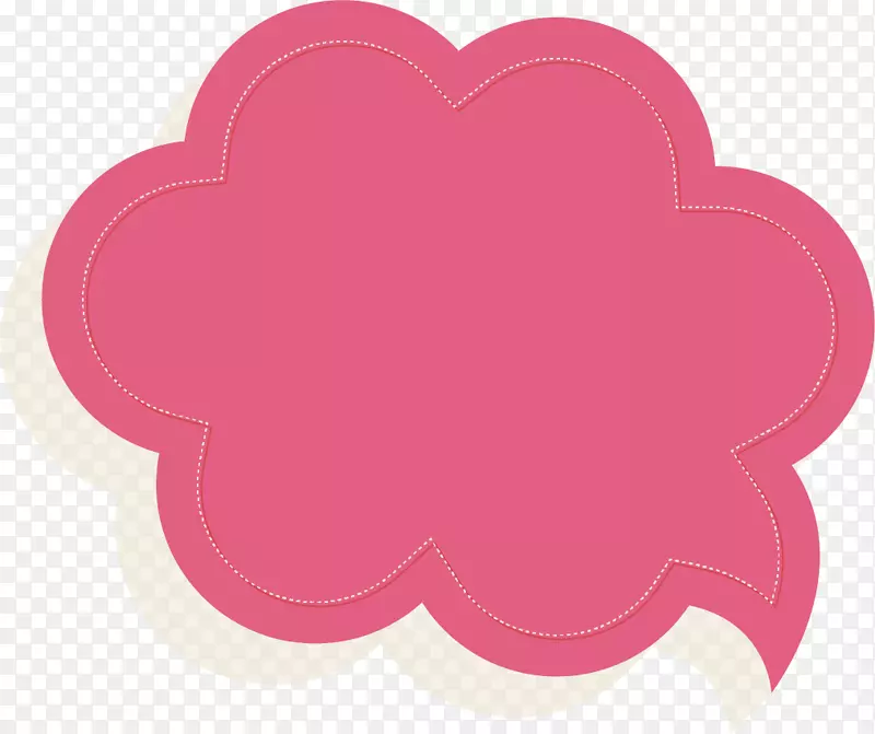 心花瓣图案-颜色纸语言粉红色气泡云形状