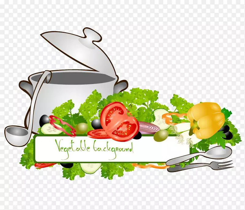 学校套餐菜单餐厅-健康的水果和蔬菜