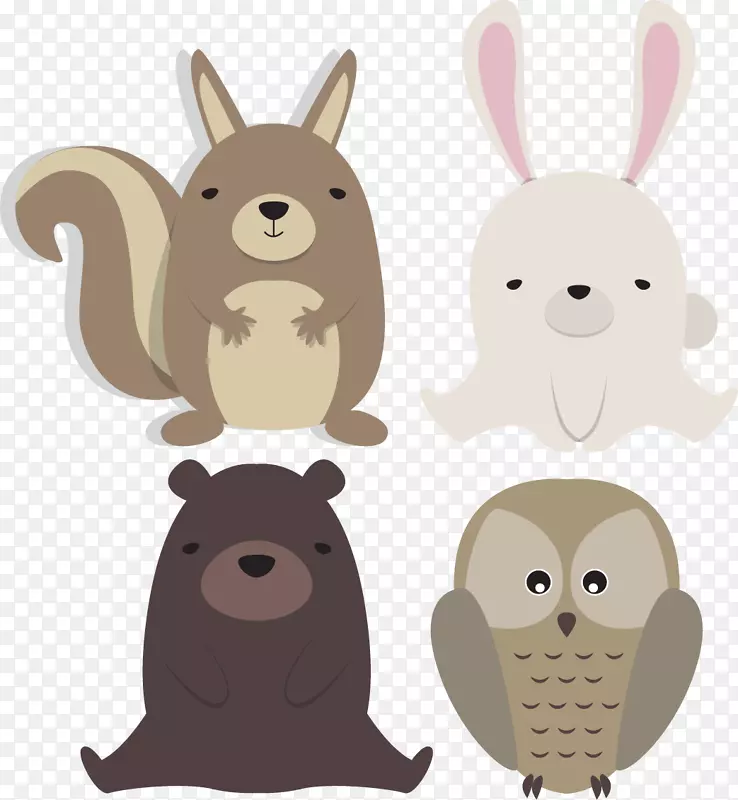 棕熊野兔-冬季留守孟小动物