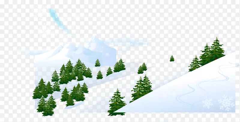 雪冬摄影剪贴画-海报雪冬背景材料
