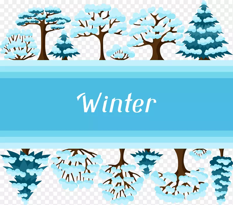 摄影冬季插图.装饰的蓝色冬季松树