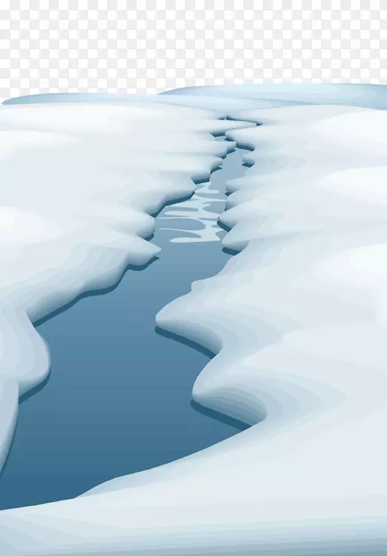 海报冰川摄影-冬天的小河
