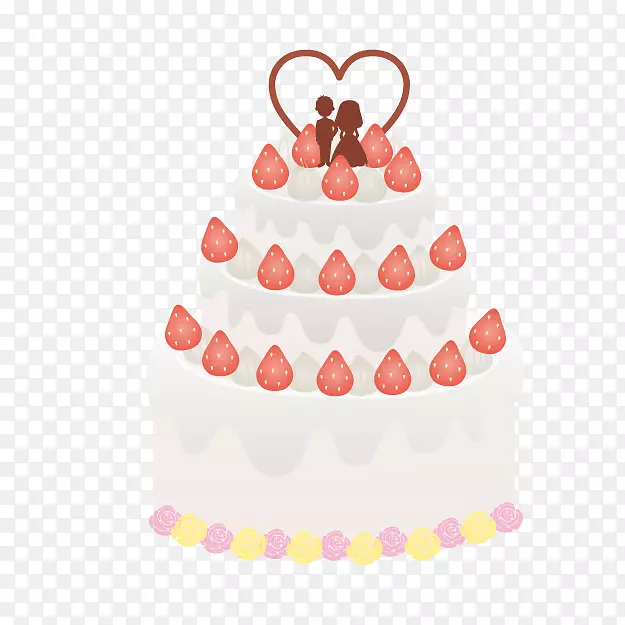 婚礼蛋糕插图-蛋糕