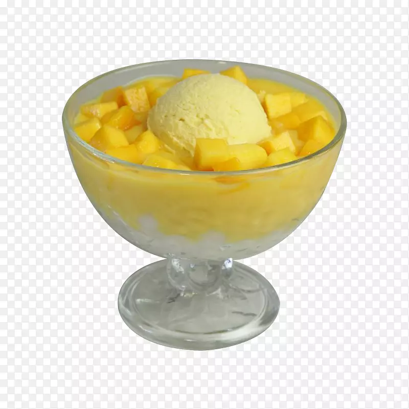 冰淇淋芒果布丁甜点冰糕分级梯度芒果饺子甜点