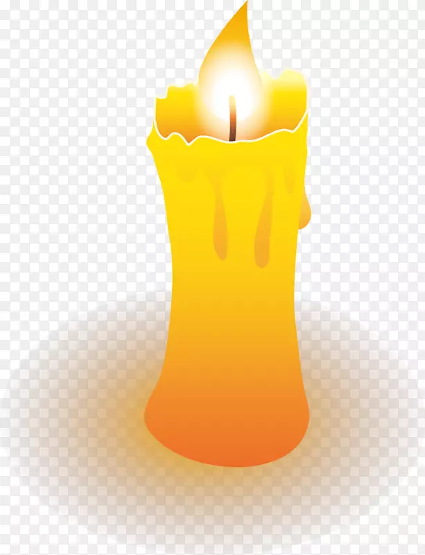 淡黄色发光蜡烛