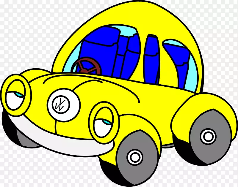 大众甲虫大众球童大众2型货车-黄色汽车