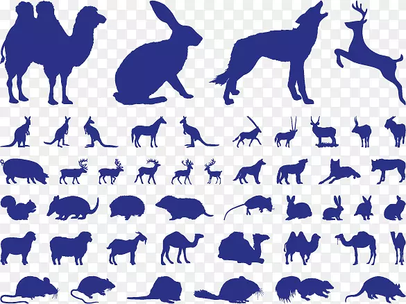 复活节兔子鹿鼠兔-动物剪影集