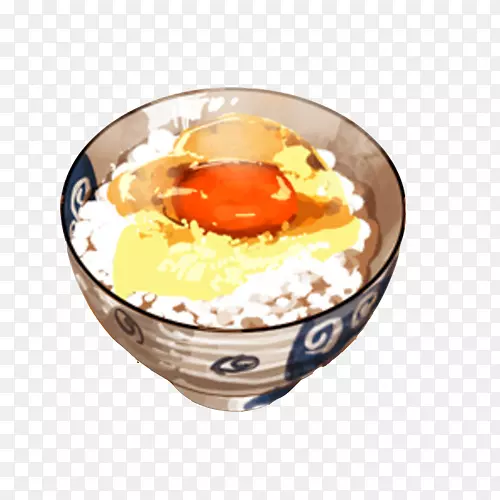 扬州炒饭素食料理煎蛋早餐炒饭手绘资料图片